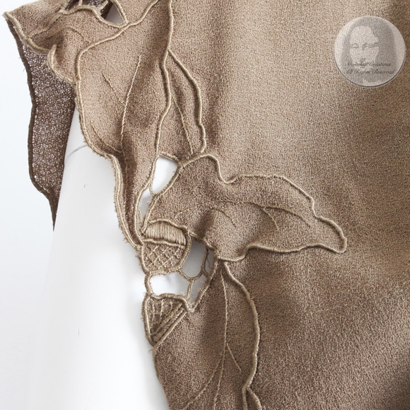 70s Emmanuelle Khanh Paris Skirt Set 2pc Tie Top & Wrap Skirt Made in Italy 38 - Picture 9 of 11